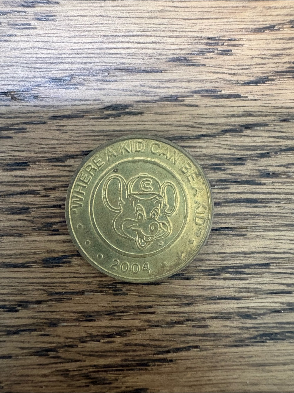 Chuck E. Cheese Gold Token - 2004 Collectible
